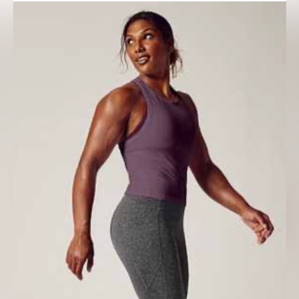 Athleta Shanti Crop Tank Top size XS Volcanic Violet (purple)